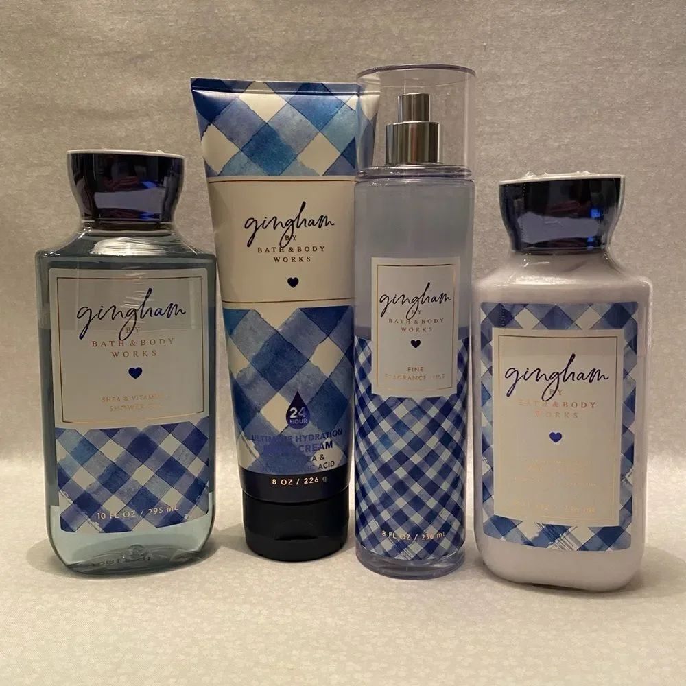 Bath and Body Works GINGHAM 4PC Set